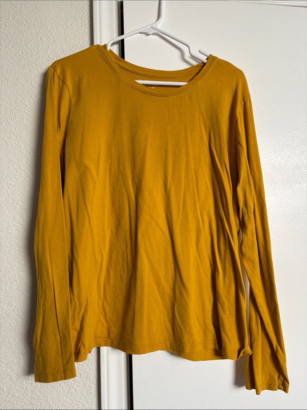 Time and Tru Mustard Long Sleeve Crewneck Top - Women's